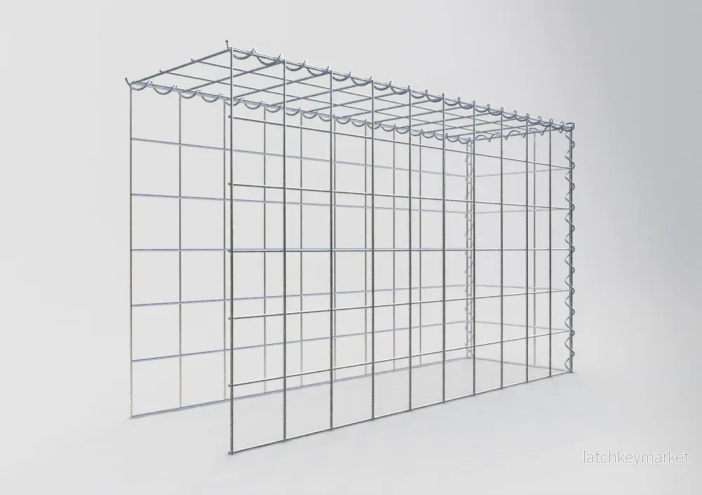 Påväxt gabion typ 4 100 cm x 60 cm x 30 cm (L x H x D), maskstorlek 10 cm x 10 cm, spiral - Bild 2