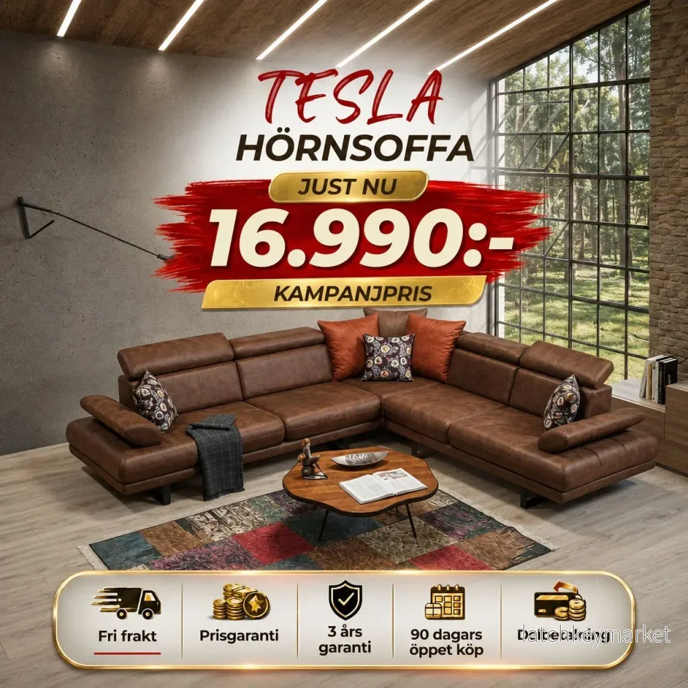 đŻ Tesla Hörnsoffa – GrĂ„ (Nubuck) đŻ Tesla Hörnsoffa – GrĂ„ (Nubuck)