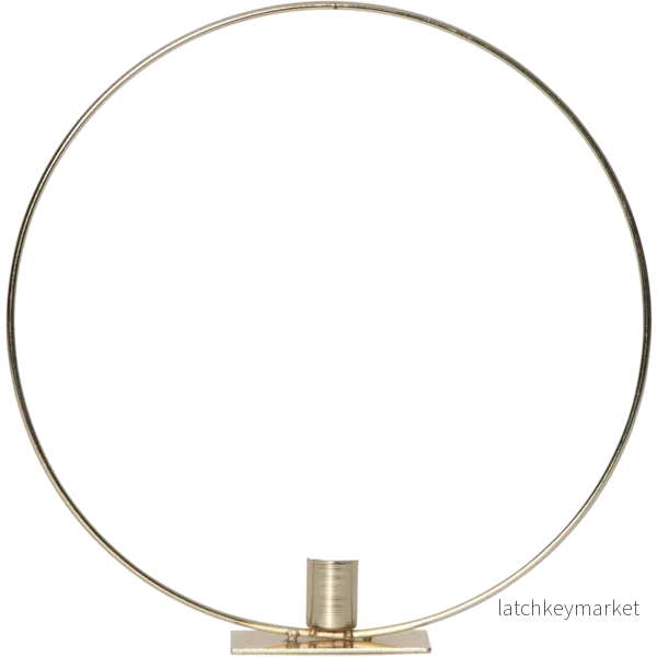 Ljusstake stående Ring ink. LED ljus Mässing - Bild 3