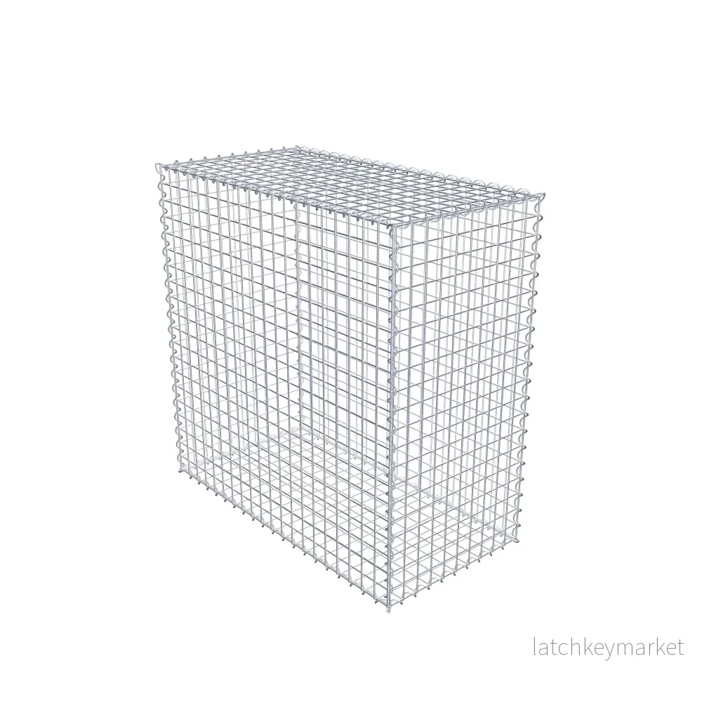 Gabion 100 cm x 100 cm x 50 cm (L x H x D), maskstorlek 5 cm x 5 cm, spiral - Bild 2