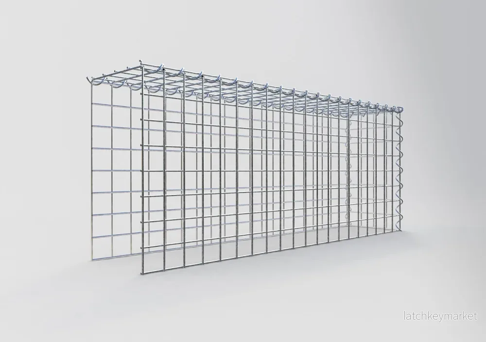 Extra gabion typ 4 100 cm x 40 cm x 20 cm (L x H x D), maskstorlek 5 cm x 5 cm, spiral - Bild 2