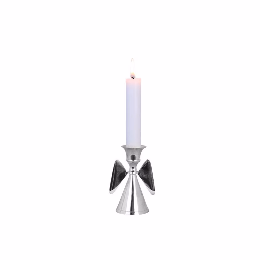 Ljusstake Ängel Nickel Låg - Bild 2