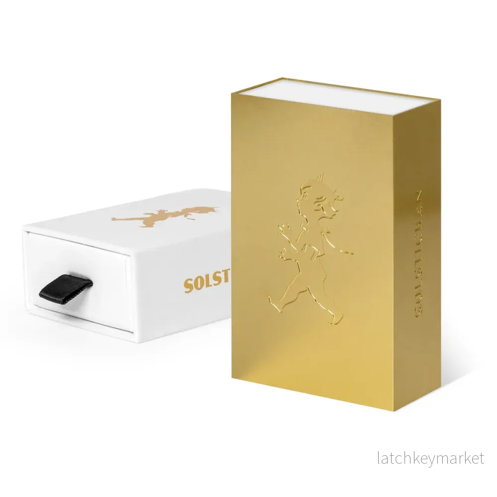 Tändsticksfodral Solstickan guld