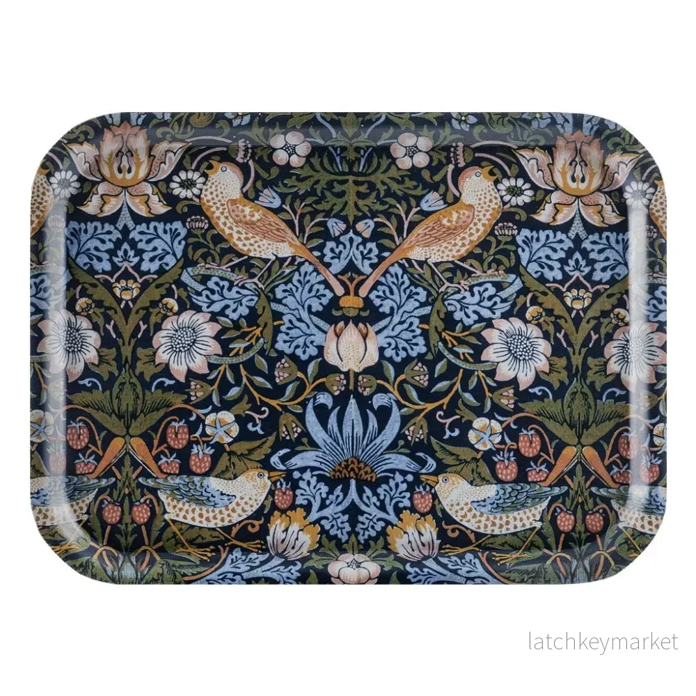 William morris bricka Strawberry Thief 27 x 20 cm