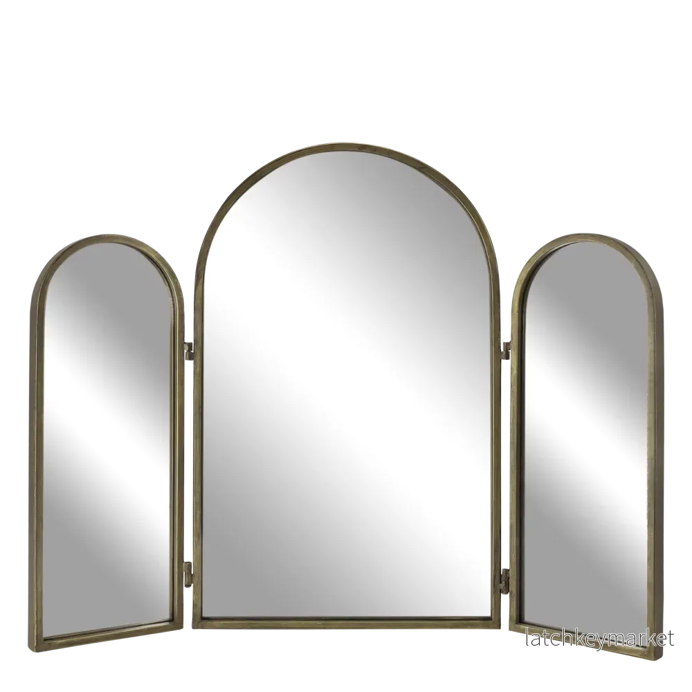 Väggspegel med 3 paneler H65/L82/B3,5 cm