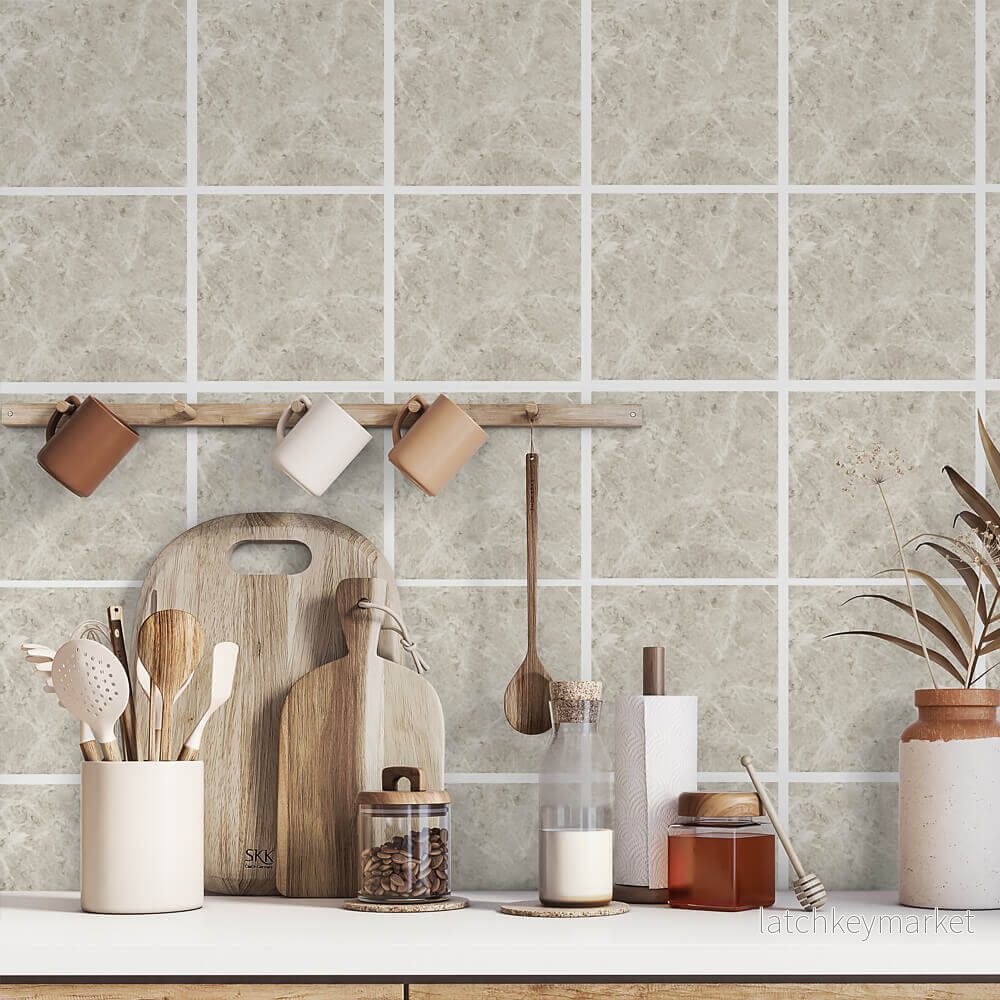 Kakeldekor marmor beige Kakeldekor marmor beige