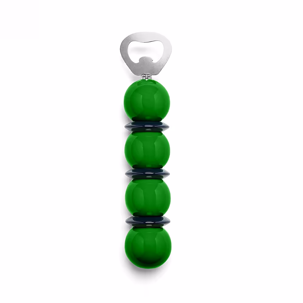 Bobbin Bottle Opener Green & Navy Bobbin Bottle Opener Green & Navy