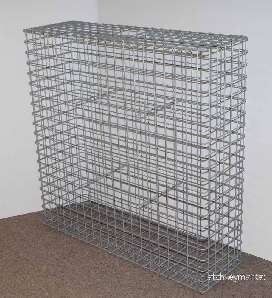 Varmförzinkad gabion 102 cm x 102 cm x 32 cm, maskstorlek 5 cm x 5 cm, helsvetsad - Bild 2
