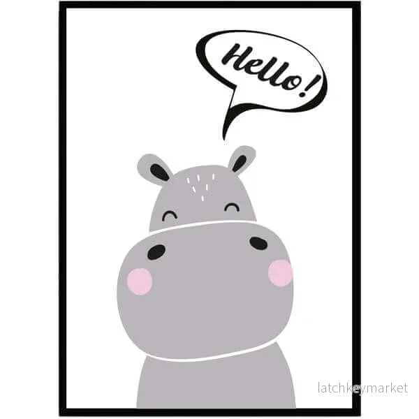 Barntavla - Little hippo