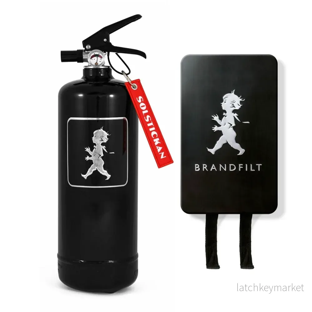 Paket Solstickan brandsläckare & brandfilt svart/silver Paket Solstickan brandsläckare & brandfilt svart/silver