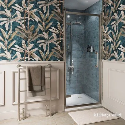 Duschdörr Burlington Classique Shower borstad nickel