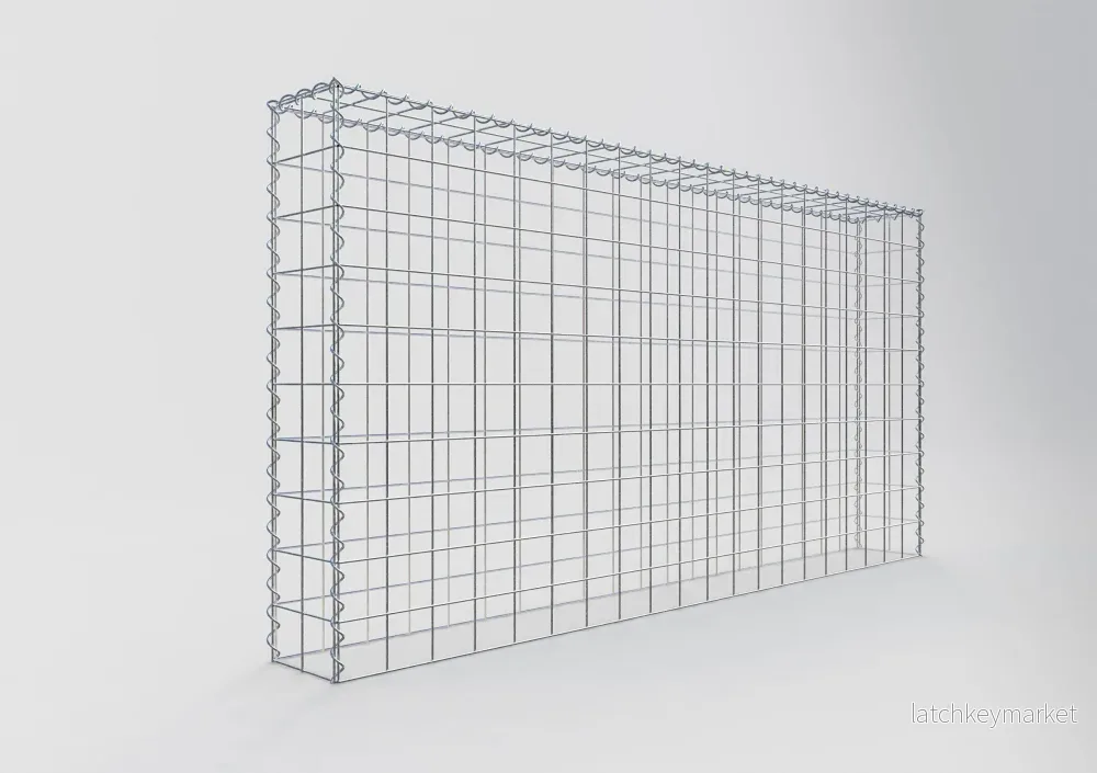 Extra gabion typ 3 200 cm x 100 cm x 20 cm (L x H x D), maskstorlek 10 cm x 10 cm, spiral - Bild 2
