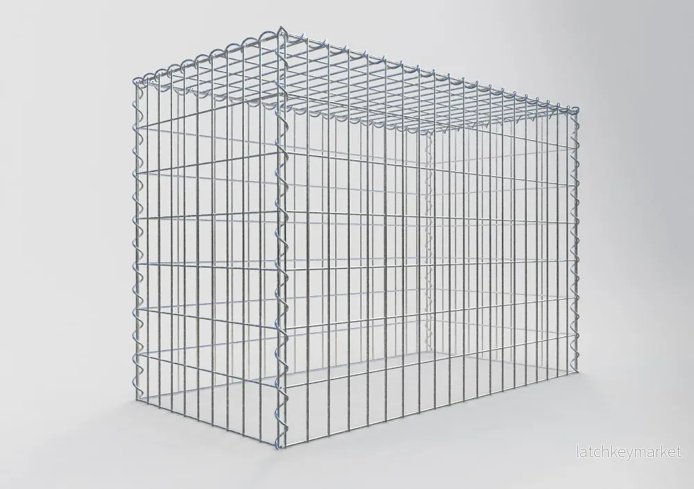 Extra gabion typ 3 100 cm x 70 cm x 50 cm (L x H x D), maskstorlek 5 cm x 10 cm, spiral - Bild 2