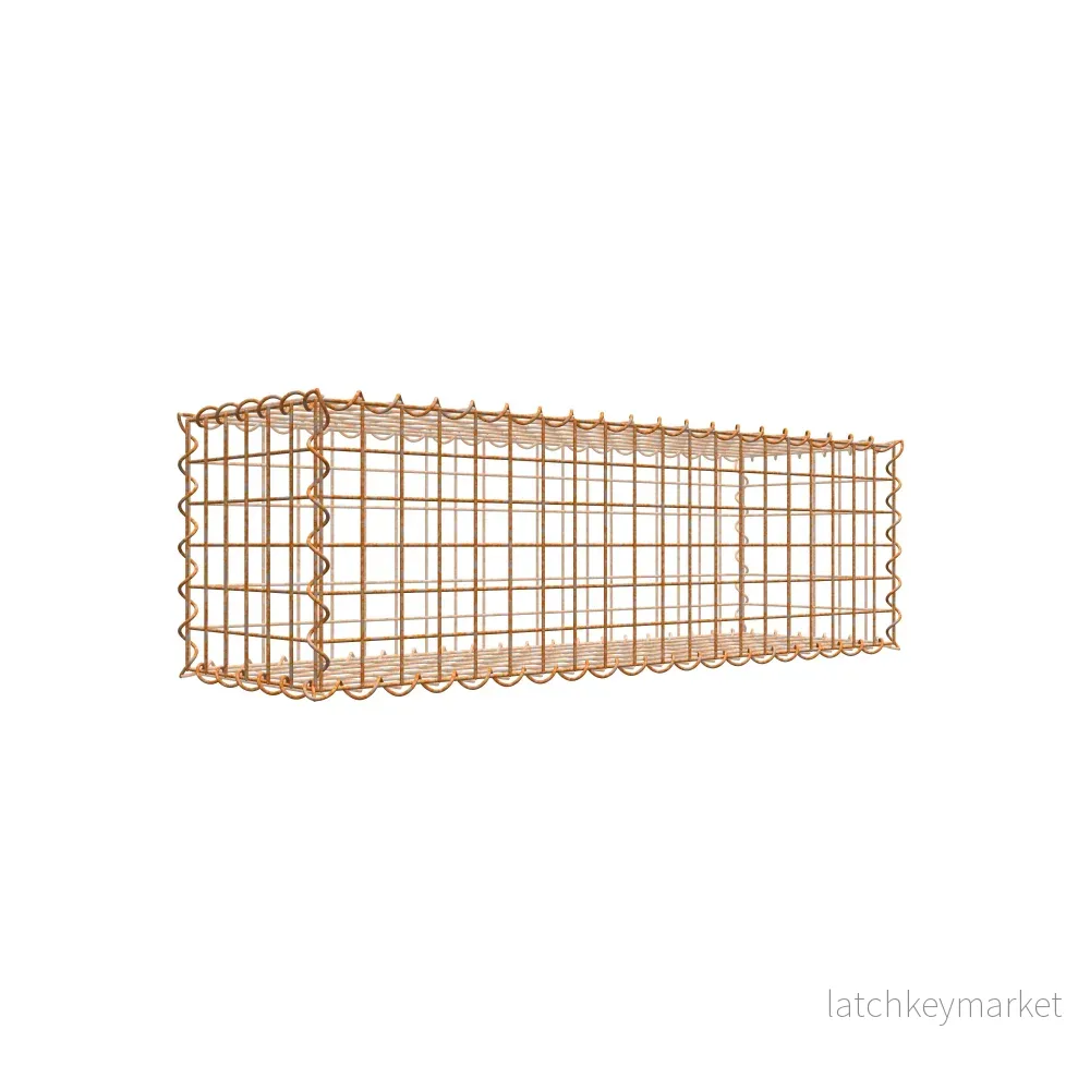Rostig gabion 100 cm x 30 cm x 30 cm (L x H x D), maskstorlek 5 cm x 5 cm, spiral Rostig gabion 100 cm x 30 cm x 30 cm (L x H x D), maskstorlek 5 cm x 5 cm, spiral