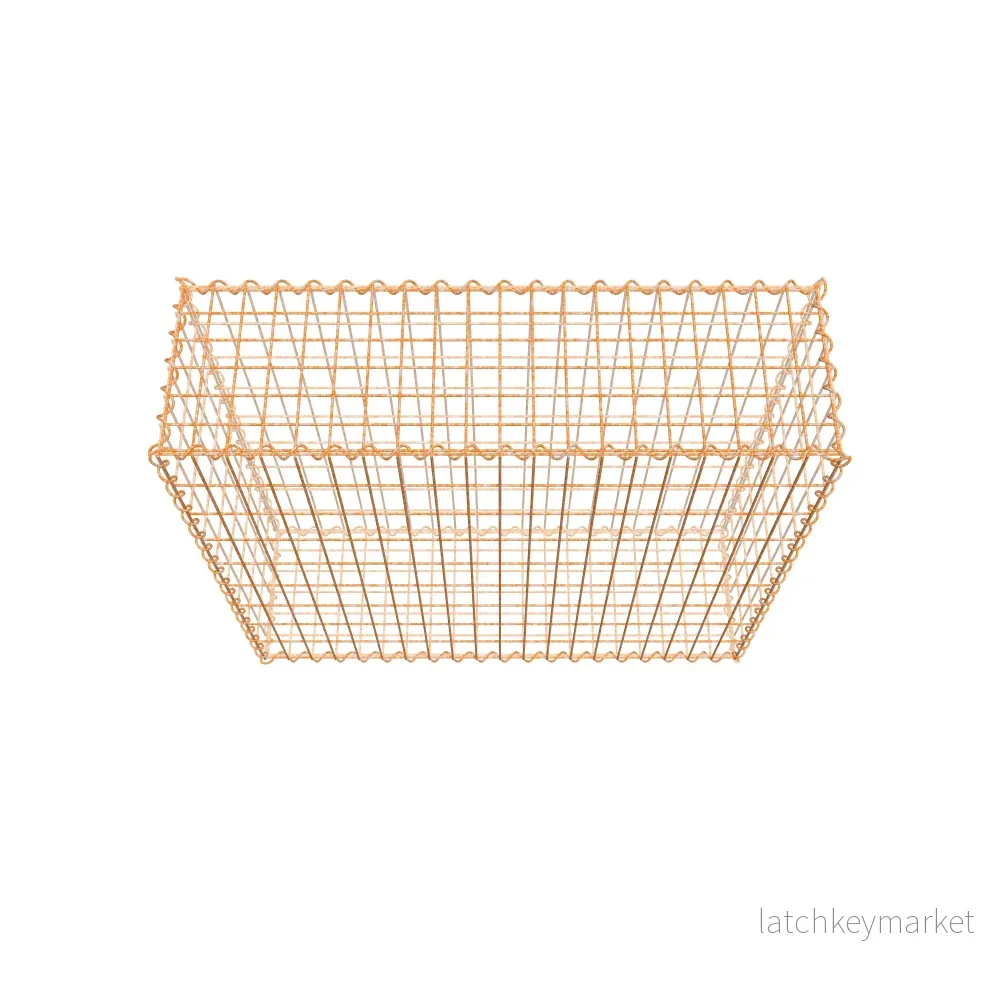 Rostig gabion 100 cm x 90 cm x 30 cm (L x H x D), maskstorlek 5 cm x 10 cm, spiral - Bild 3