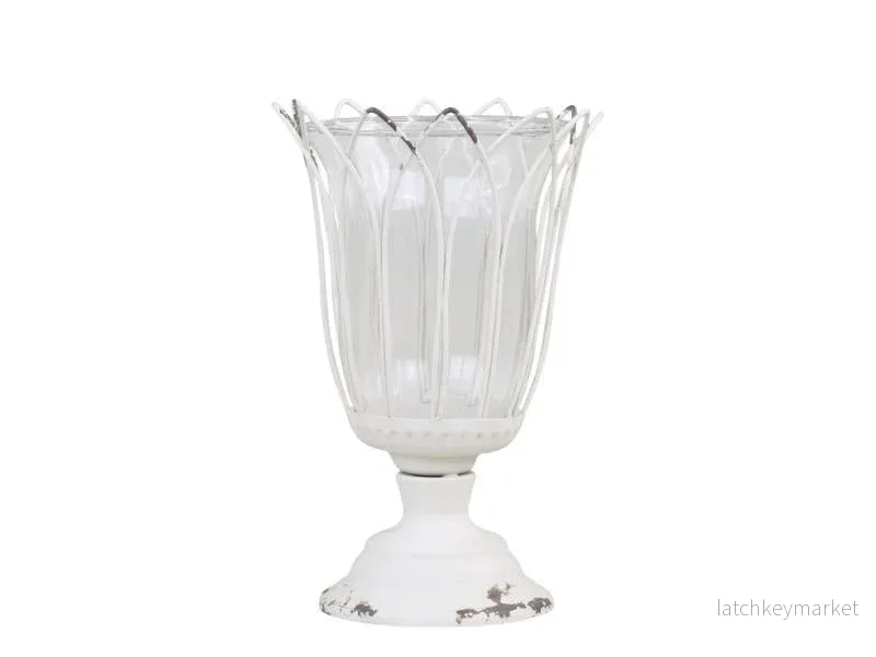 Ljusstake Ljushållare på fot med glas Liten H20,5 / Ø13 cm 1 st REA Ljusstake Ljushållare på fot med glas Liten H20,5 / Ø13 cm 1 st REA