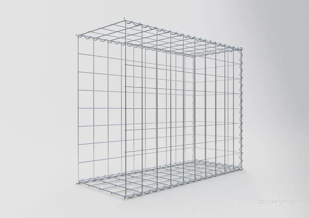 Extra gabion typ 2 100 cm x 80 cm x 40 cm (L x H x D), maskstorlek 10 cm x 10 cm, spiral - Bild 2