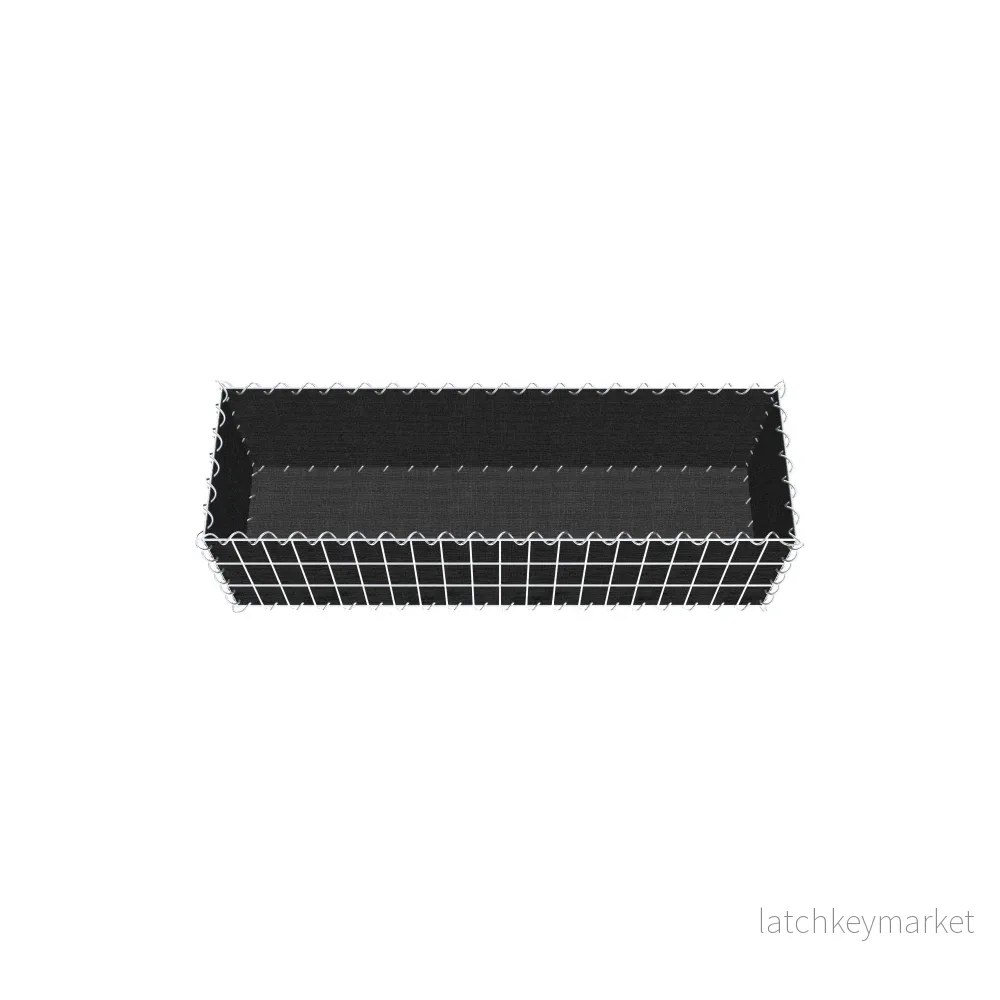 Grön gabion med fleece 100 cm x 30 cm x 30 cm (L x H x D), maskstorlek 5 cm x 10 cm, spiral - Bild 3
