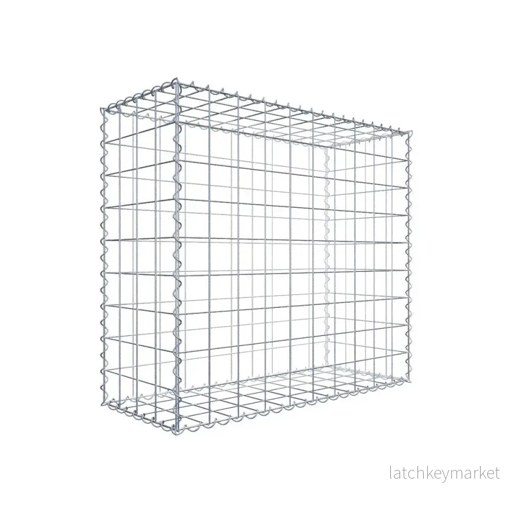 Gabion 100 cm x 90 cm x 40 cm (L x H x D), maskstorlek 10 cm x 10 cm, spiral