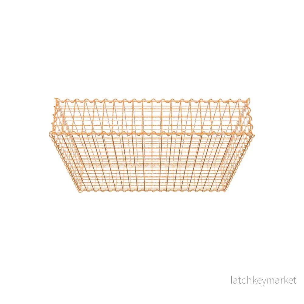 Rostig gabion 100 cm x 80 cm x 20 cm (L x H x D), maskstorlek 5 cm x 5 cm, spiral - Bild 3