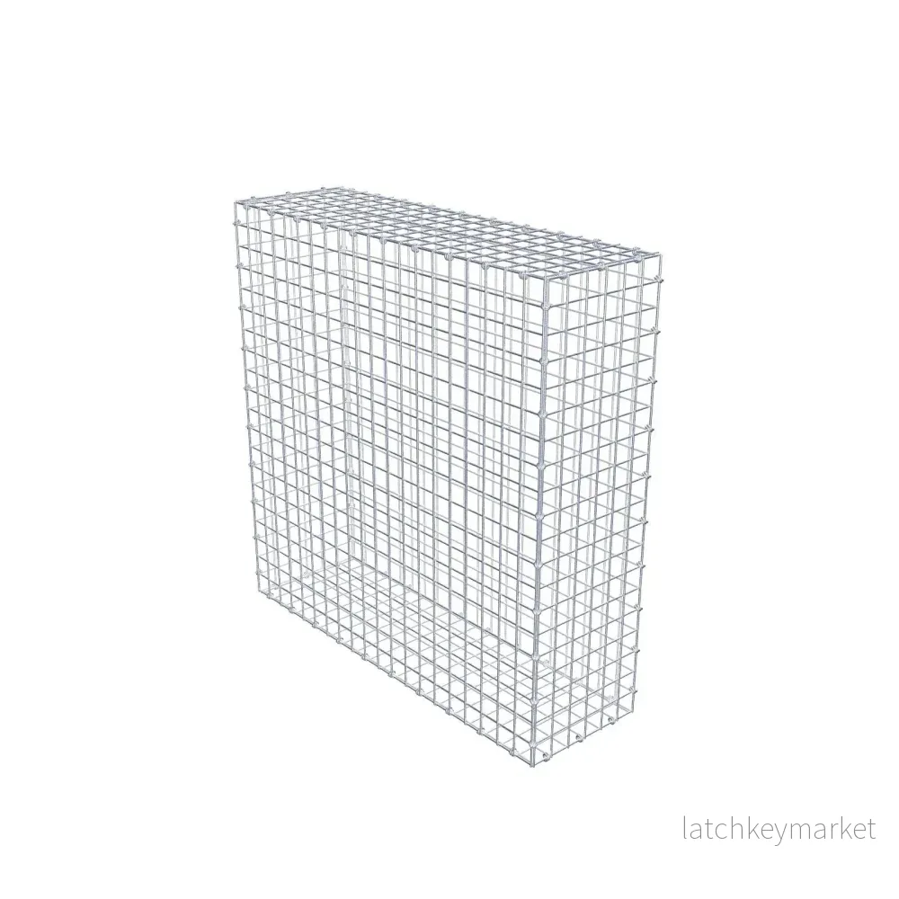 Gabion 100 cm x 100 cm x 30 cm (L x H x D), maskstorlek 5 x 5 cm, spiralring Gabion 100 cm x 100 cm x 30 cm (L x H x D), maskstorlek 5 x 5 cm, spiralring