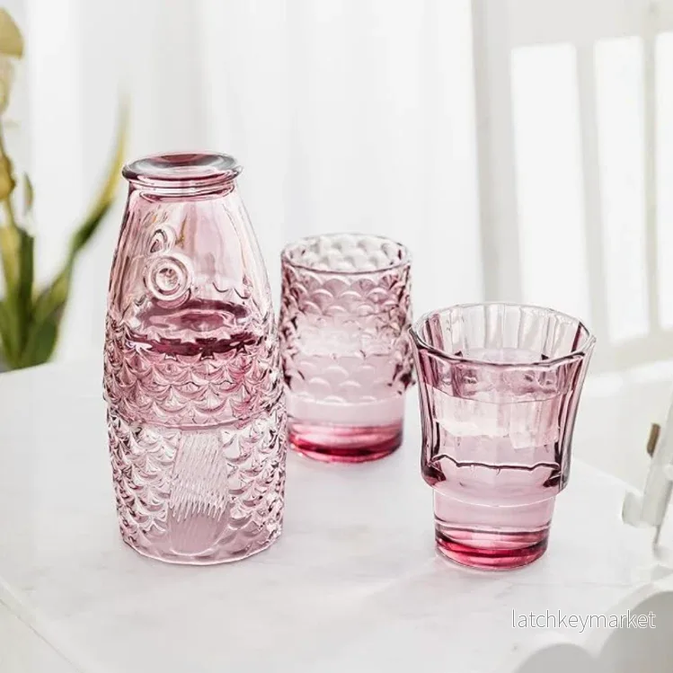 Fish Stacking Glass - Set of 4 250ml (Pink) - Bild 3