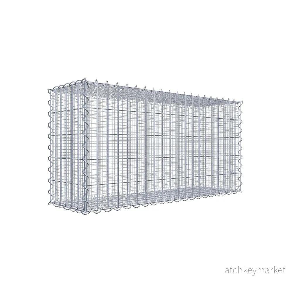 Sandgabion 100 cm x 50 cm x 30 cm (L x H x D), maskstorlek 5 cm x 10 cm, spiral