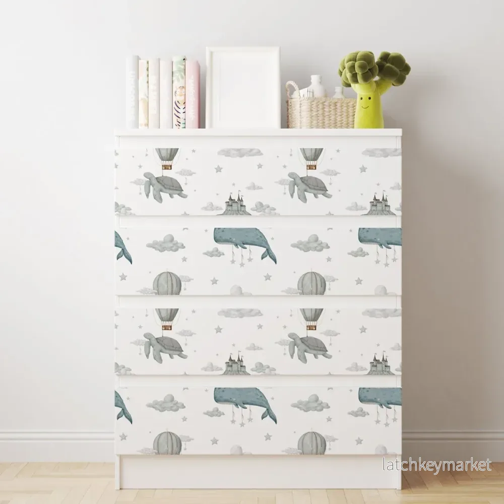 Dekorfolie till IKEA MALM –Luftballonger