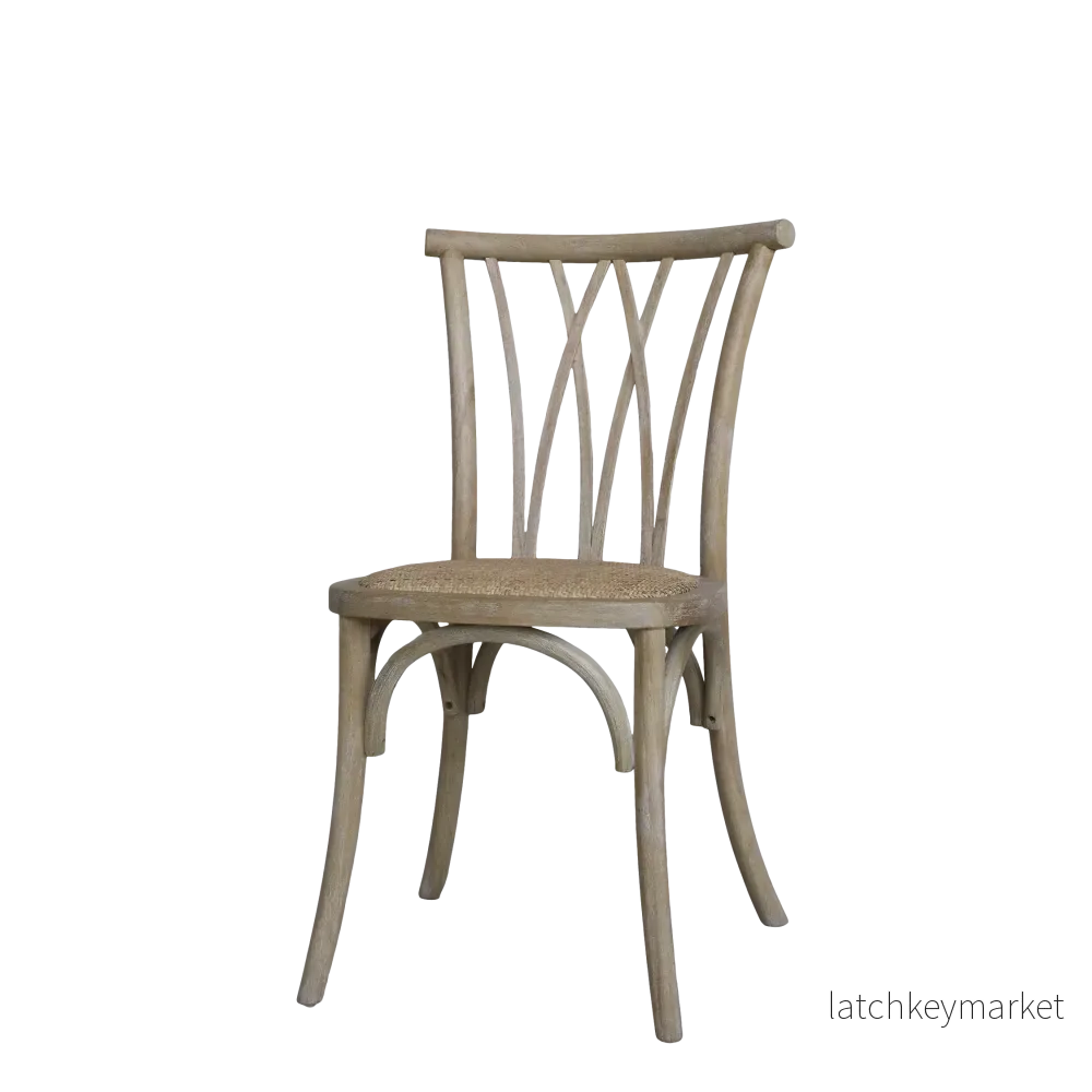 Chic Antique Stol 2-pack Fransk matstol med flätad sits Chic Antique Stol 2-pack Fransk matstol med flätad sits