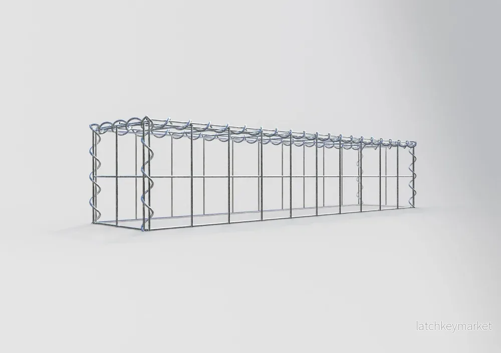 Extra gabion typ 3 100 cm x 20 cm x 20 cm (L x H x D), maskstorlek 10 cm x 10 cm, spiral - Bild 2