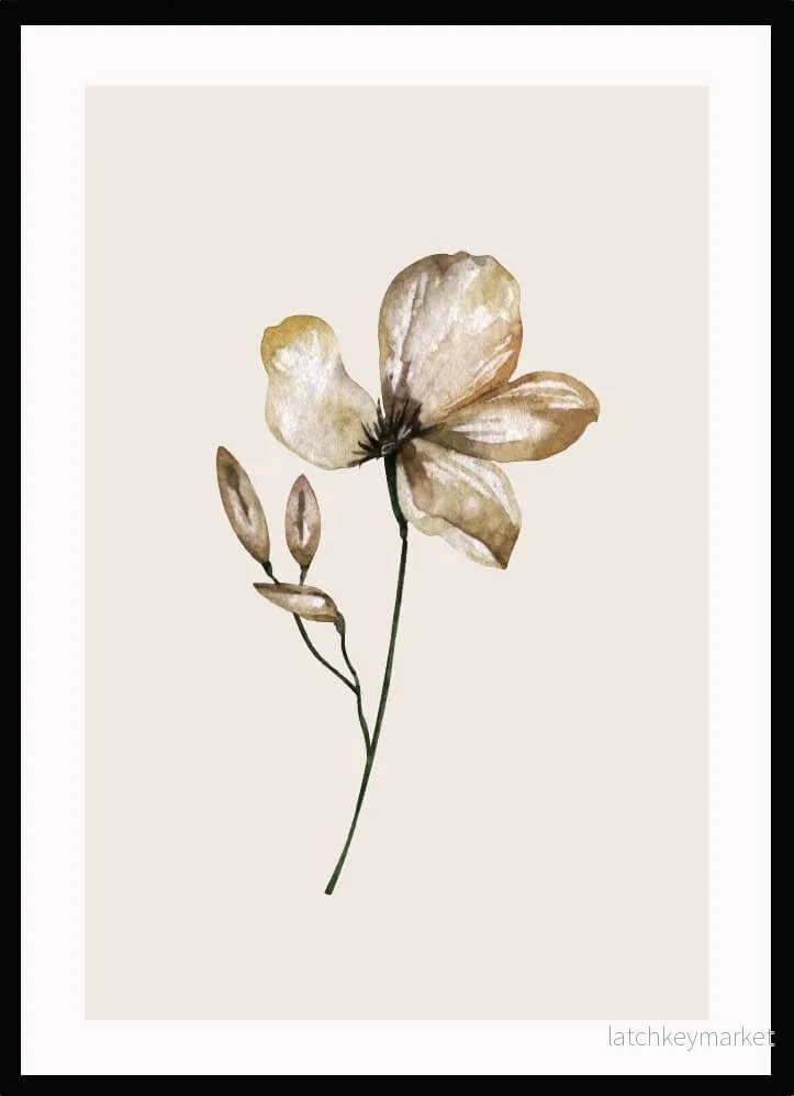 Barntavla – Blomma beige Barntavla – Blomma beige