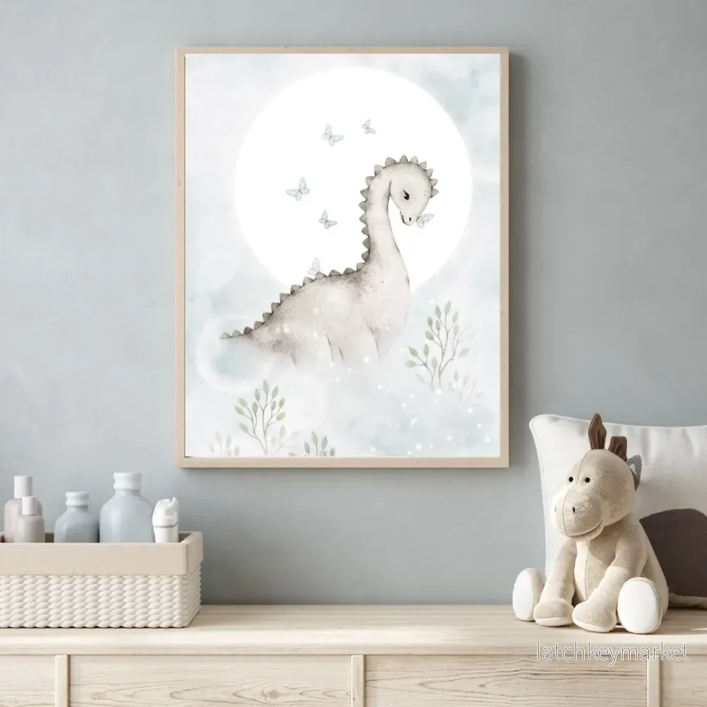 Barntavla - Dinosaurie bland moln - Bild 2