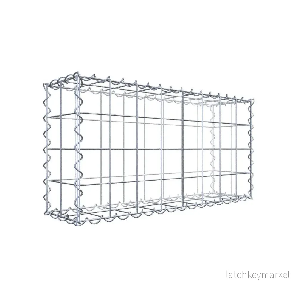 Gabion 80 cm x 40 cm x 20 cm (L x H x D), maskstorlek 10 cm x 10 cm, spiral Gabion 80 cm x 40 cm x 20 cm (L x H x D), maskstorlek 10 cm x 10 cm, spiral
