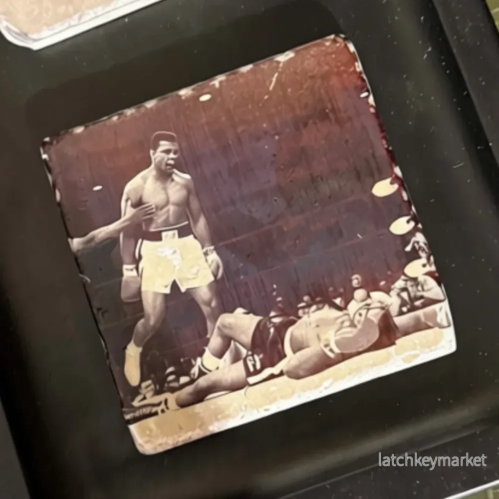Glasunderlägg marmor Mohammed Ali