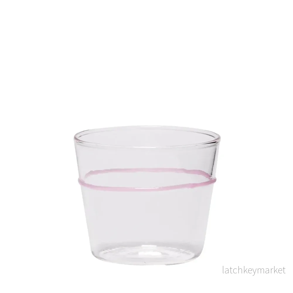 Drinking Glass Pink Line
