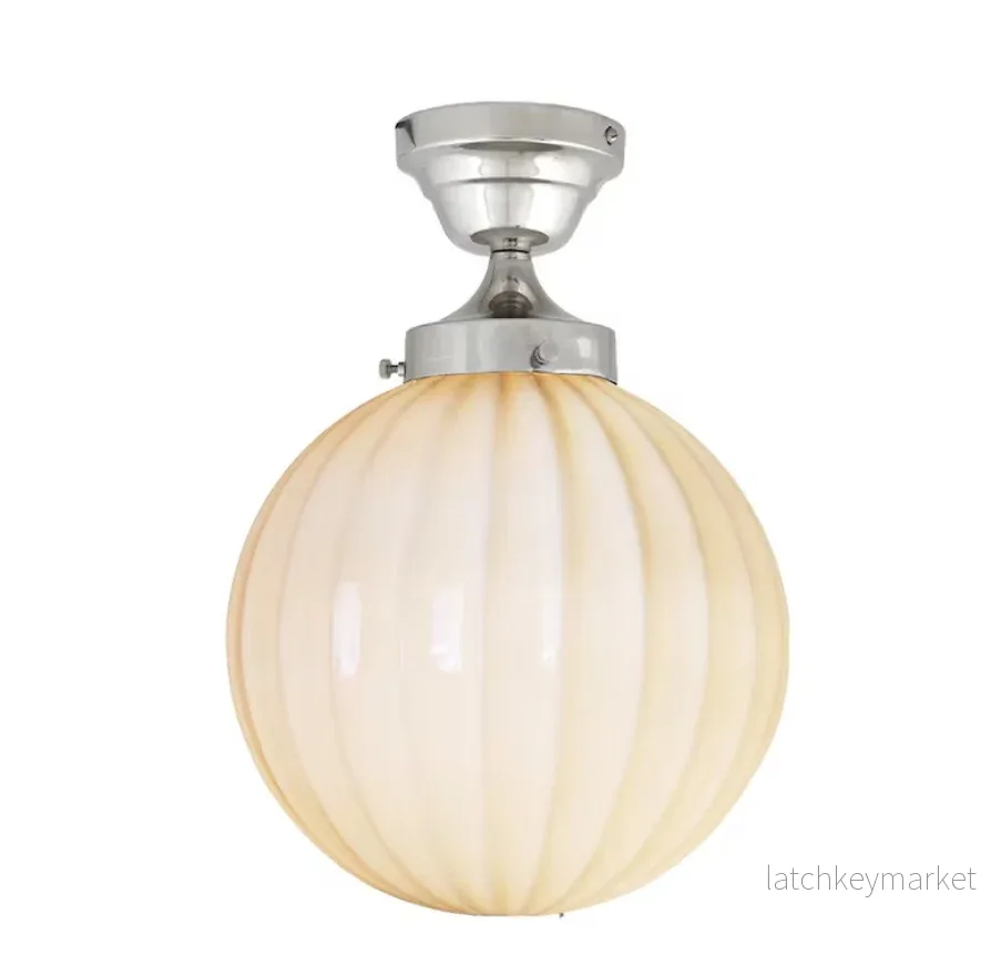 Taklampa Marit Nickel/Opal Beige Stor - Bild 2