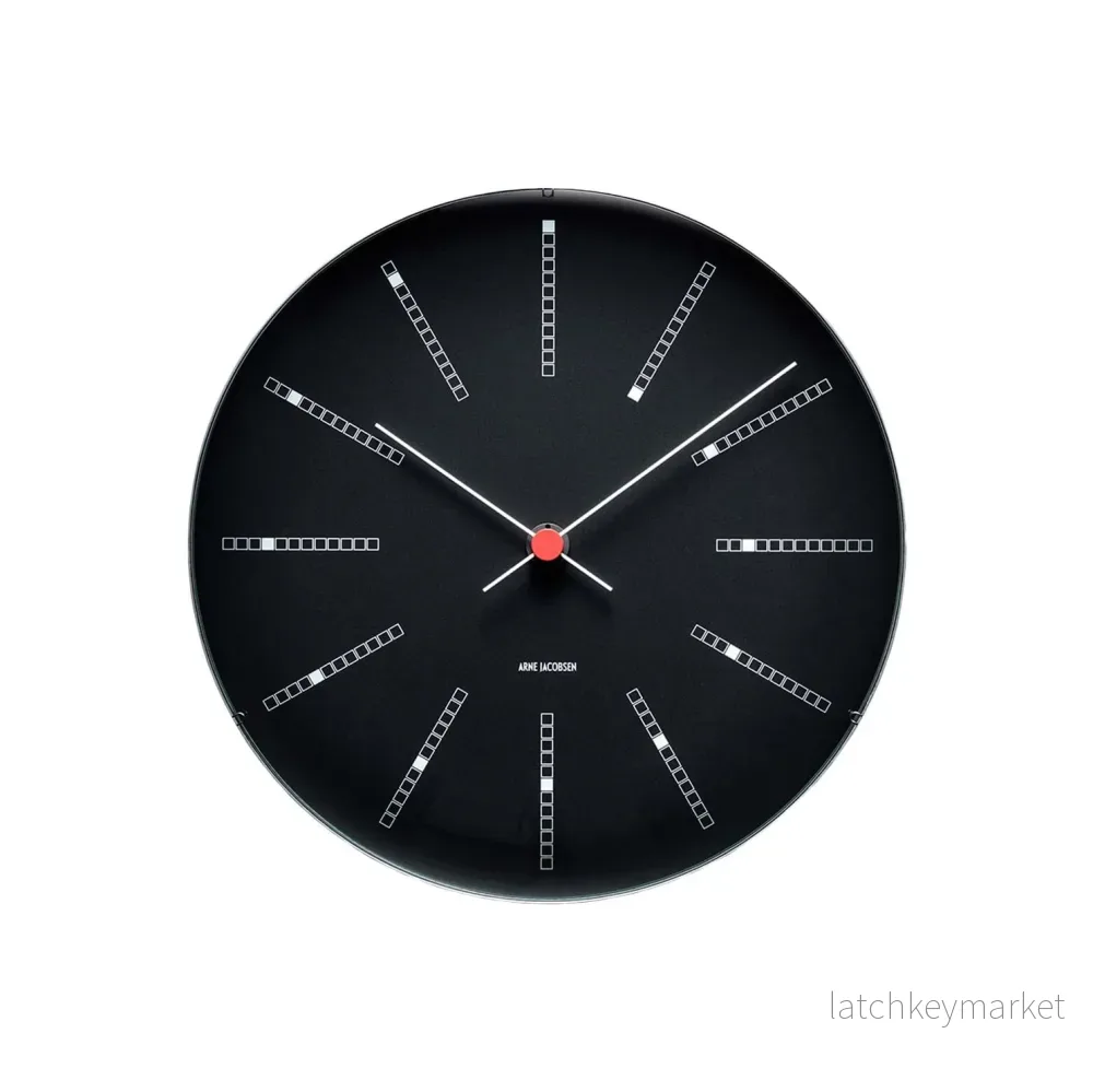 AJ Bankers Wallclock Black