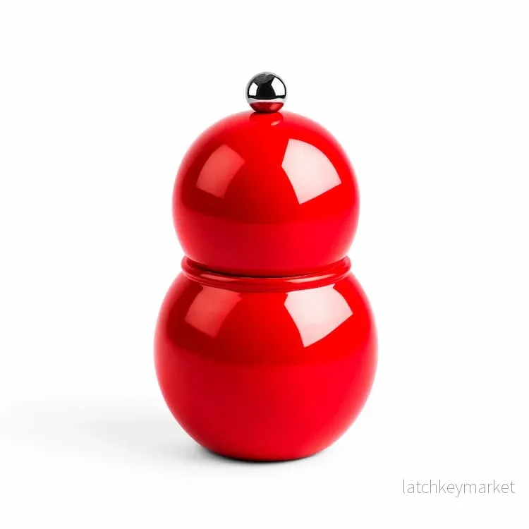 Small Bobbin Salt & Pepper Mill Red Small Bobbin Salt & Pepper Mill Red