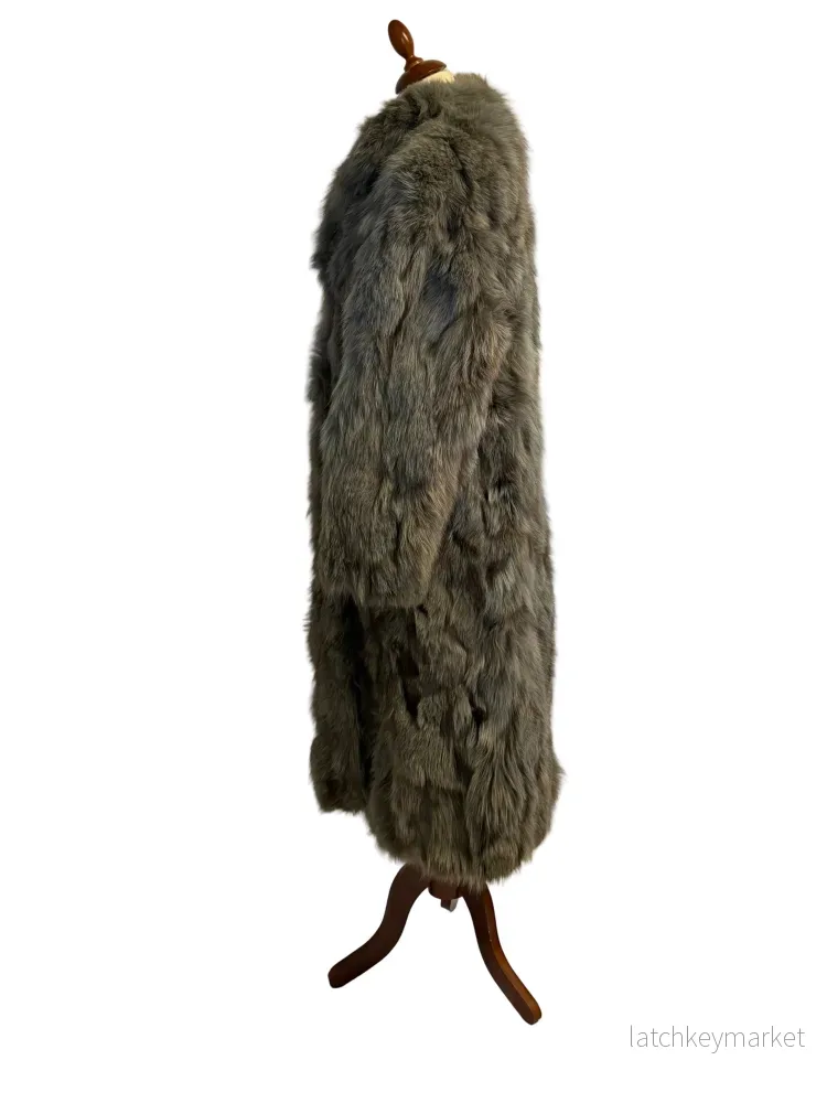 Exklusiv vintagepäls i silvergrå ton - Bild 2