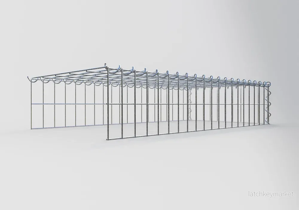 Extra gabion typ 4 100 cm x 20 cm x 50 cm (L x H x D), maskstorlek 5 cm x 10 cm, spiral - Bild 2