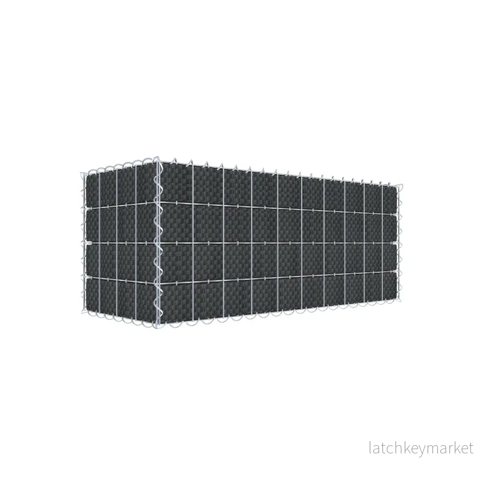 Beplanterad gabion med fleece & insynsskydd 100 cm x 40 cm x 40 cm (L x H x D), maskstorlek 5 cm x 10 cm, spiral Beplanterad gabion med fleece & insynsskydd 100 cm x 40 cm x 40 cm (L x H x D), maskstorlek 5 cm x 10 cm, spiral