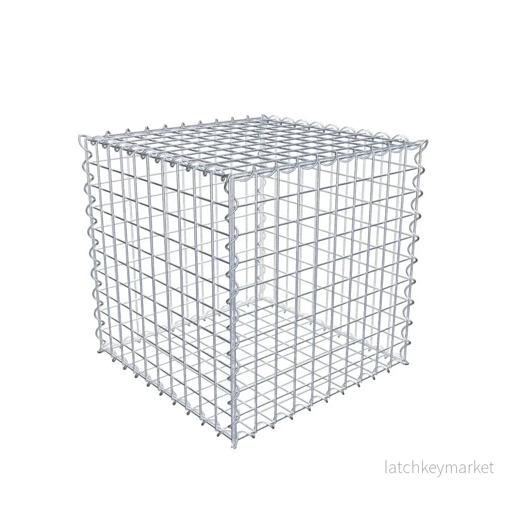 Gabion 50 cm x 50 cm x 50 cm (L x H x D), maskstorlek 5 cm x 5 cm, spiral Gabion 50 cm x 50 cm x 50 cm (L x H x D), maskstorlek 5 cm x 5 cm, spiral