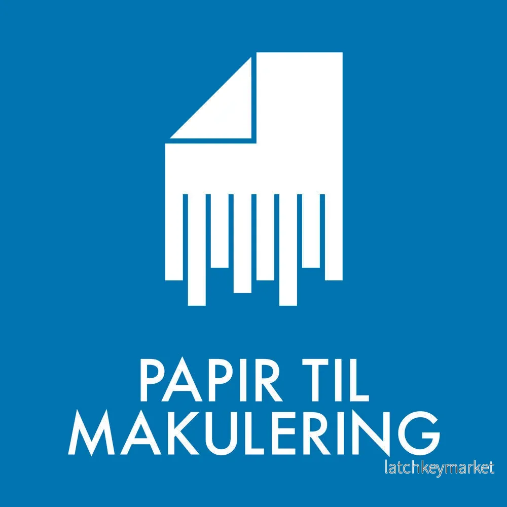 Avfallssortering – Papper för strimling Avfallssortering – Papper för strimling