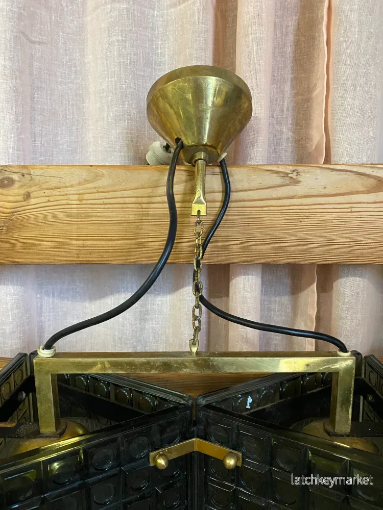 Taklampa i glas Mac Hegerup 1900-tal - Bild 2