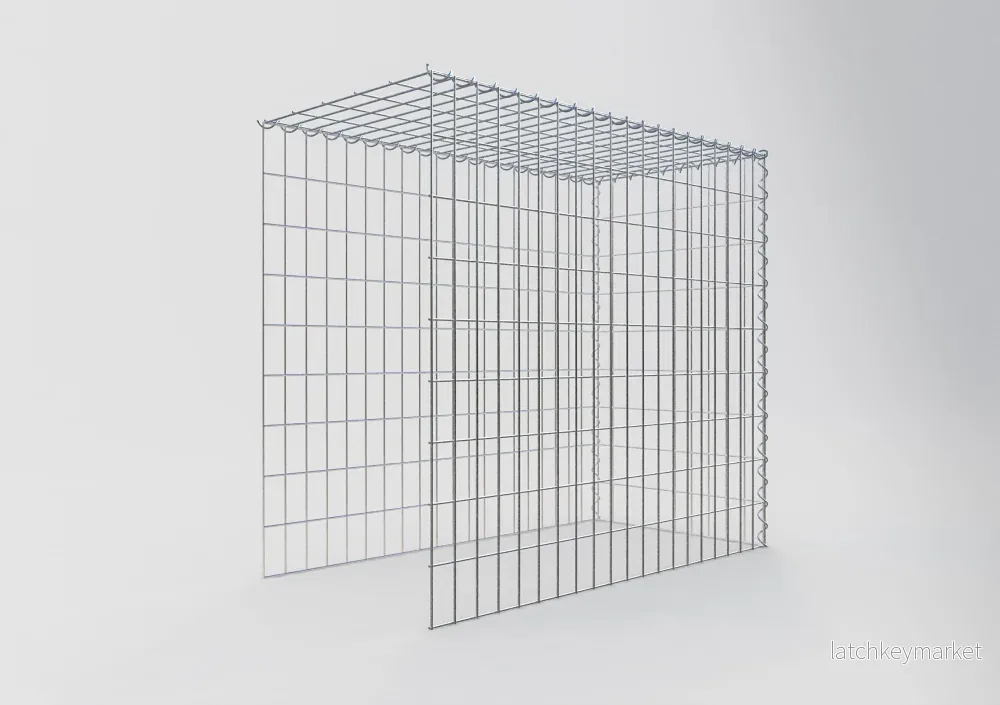 Extra gabion typ 4 100 cm x 90 cm x 50 cm (L x H x D), maskstorlek 5 cm x 10 cm, spiral - Bild 2