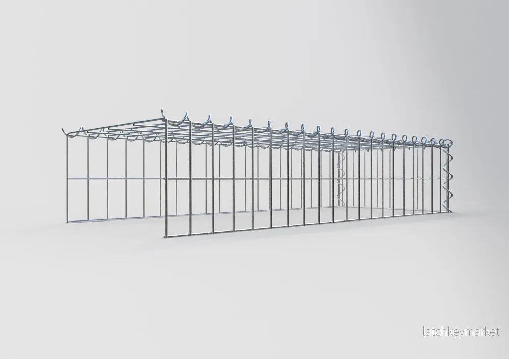 Extra gabion typ 4 100 cm x 20 cm x 40 cm (L x H x D), maskstorlek 5 cm x 10 cm, spiral - Bild 2