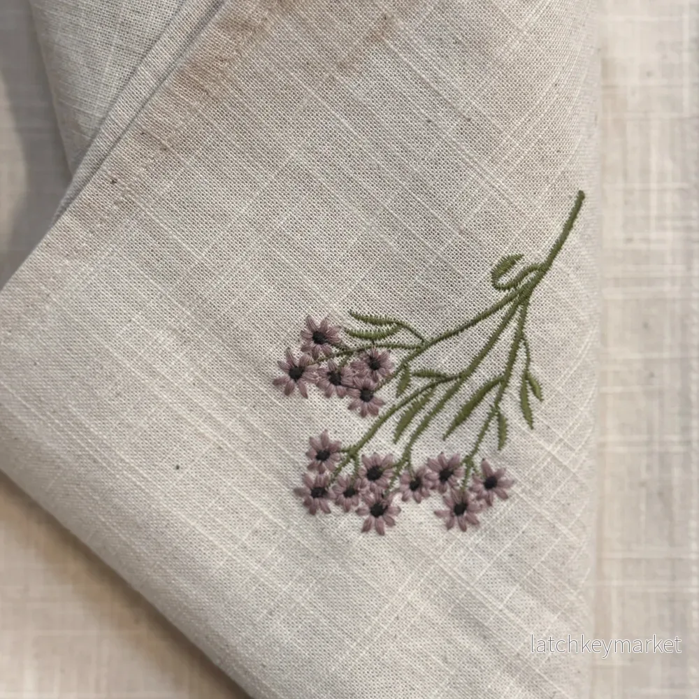 Tygservett Sommarblommor Osorterade styckvis