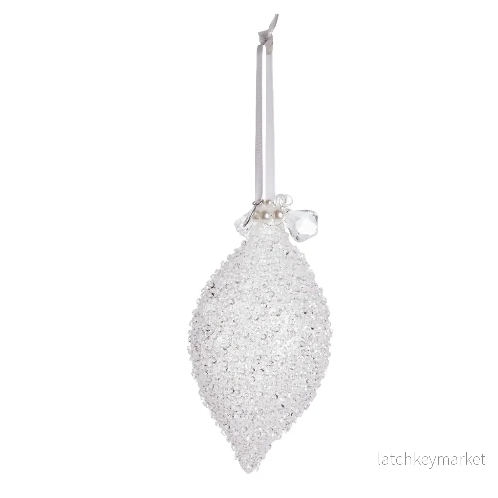 Cristelle julgranshängare 18 cm vit