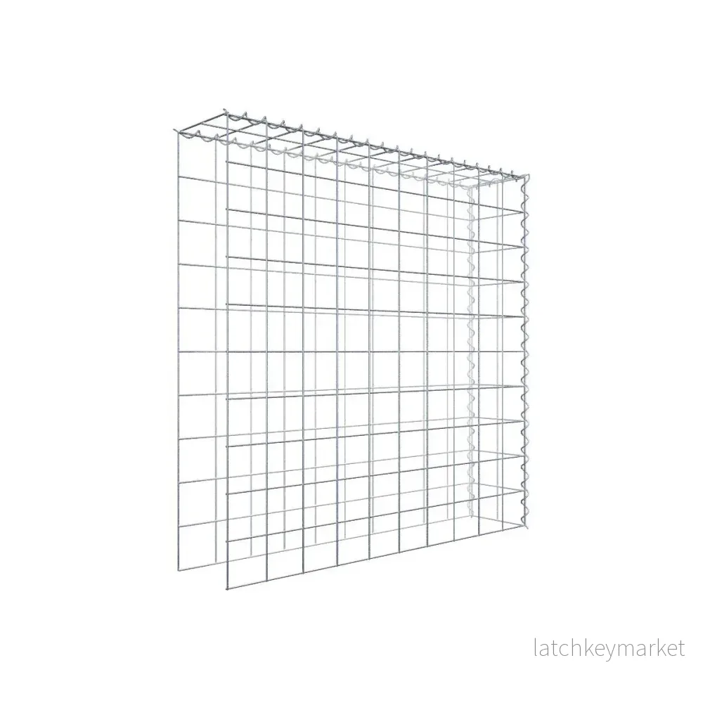 Extra gabion typ 4 100 cm x 100 cm x 20 cm (L x H x D), maskstorlek 10 cm x 10 cm, spiral Extra gabion typ 4 100 cm x 100 cm x 20 cm (L x H x D), maskstorlek 10 cm x 10 cm, spiral