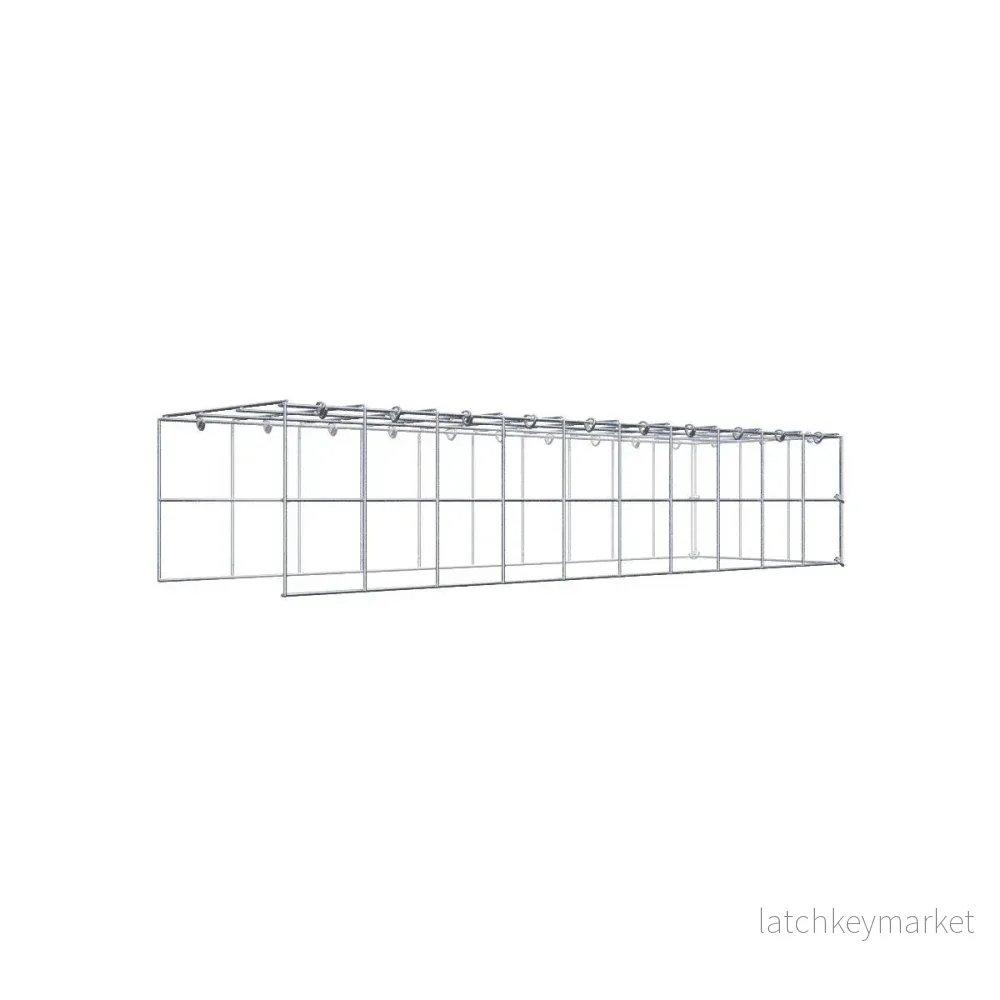 Typ 4 påbyggnadsgabion 100 cm x 20 cm x 30 cm (L x H x D), maskstorlek 10 cm x 10 cm, C-ring Typ 4 påbyggnadsgabion 100 cm x 20 cm x 30 cm (L x H x D), maskstorlek 10 cm x 10 cm, C-ring